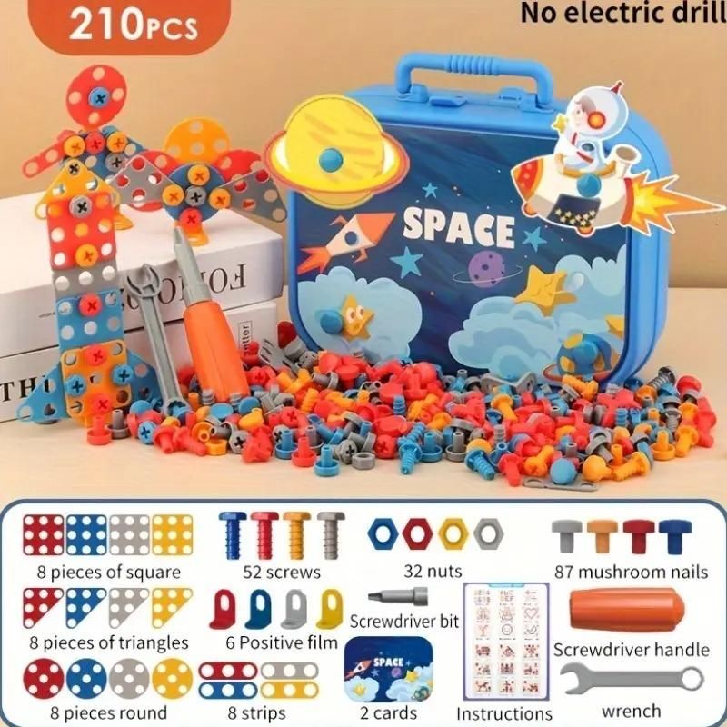 3D Screw Puzzle Box - Drill Screw Tool Set for Kid's