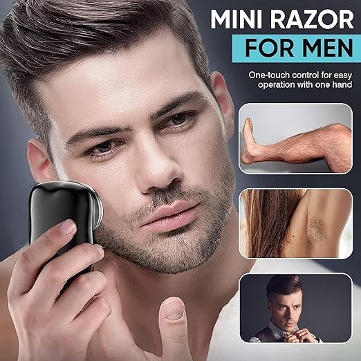 Mini Electric Shaver For Men Cordless Clean Shaving Machine Portable Beard Pocket Trimmer Shavers For Body Face Hair Mens Grooming Kits, Wet & Dry Shaver